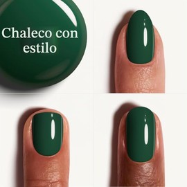 essie gel couture, Esmalte de uñas de larga duración, libre de 8 vegano, Fashion Freedom, verde, In-Vest In Style, 0.46 onzas líquidas