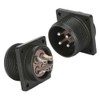 Aviation Socket 4 Pin 2.2KW‑5.5KW Alloy Equipment Plug Motors Industrial