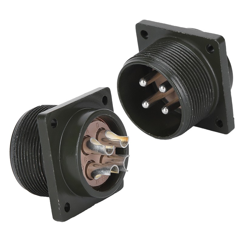 Aviation Socket 4 Pin 2.2KW‑5.5KW Alloy Equipment Plug Motors Industrial