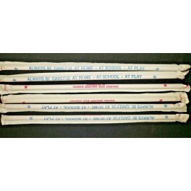 Warren Sanitary Milk Company Vintage Warren Sanitary Co Milk Bottle 6 Unused Paper Wrapped Straws U289