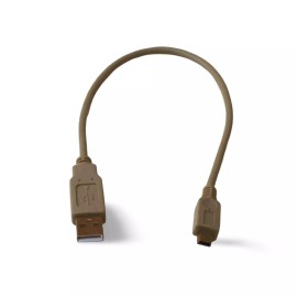 SolutionCables 1ft USB Type A to Mini B 5 Pin Cable - Beige