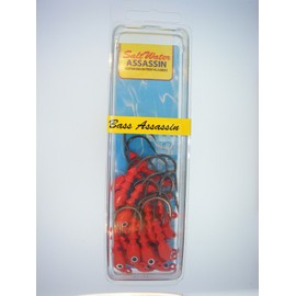 Bass Assassin Jigheads Red 0.11, Red Pumpkin, 1/16-Ounce