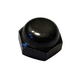 1/4-20 Two Piece Low Crown Cap Nut Black Zinc (Pack of 100)