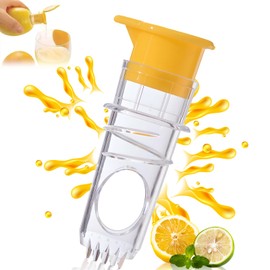 SoeUyd Pack of 2 Lemon Squeezers, Manual Citrus Juicer, Juicer with Nozzle, Small and Portable, Suitable for Lemons, Oranges and Other Types of Citrus Fruits, Easy to Use