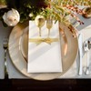 50Pcs Pocket Napkins, Disposble Cloth Like Napkins Built-in Flatware Pocket,