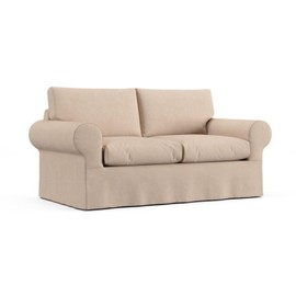 Comfort Works Custom Ektorp Loveseat Cover, Replacement Slipcover Compatible with IKEA Ektorp 2-Seater Sofa (Natural/Khaki)