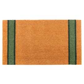 KAF Home Side Stripe Coir Doormat, Heavy-Duty, Weather Resistant, Non-Slip PVC Backing, Indoor and Outdoor Use