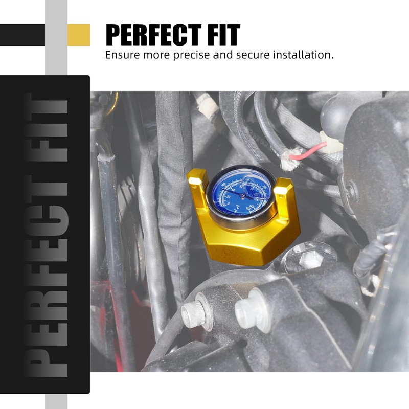 NICECNC Gold Oil Dipstick with Gauge Oil Level Indicator Compatible