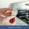 S&T INC. Round Adhesive Push Towel Hooks for Kitchen, Hand