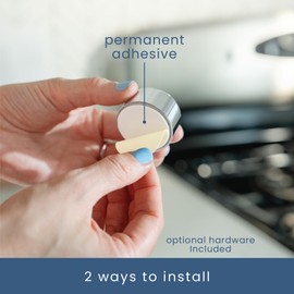 S&T INC. Round Adhesive Push Towel Hooks for Kitchen, Hand and Dish Towels, Grey, 4 Pack