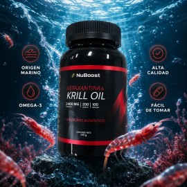 Krill Oil Con Astaxantina Para Bienestar Diario 2400 Mg