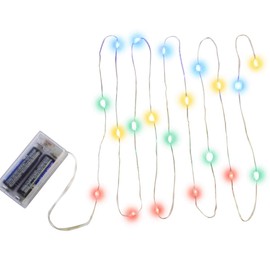 Fantasias Miguel Mylin Luces LED con 20 Focos de Colores Largo 2 Metros Alambre Flexible Color Multi-Color