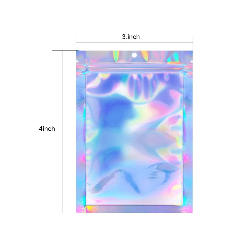100pcs 3"X 4" Smell Proof Resealable Mylar Bags Food Storage
