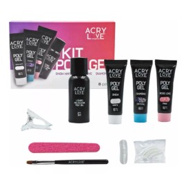 Acry Love Kit De Polygel Acrygel Para Uñas 8 Pzs - Poligel Acrigel