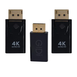 DP to HDMI Adapter, DisplayPort to HDMI 4K 3840 x 2160p Male to Female Converter High Speed for Office, Personal Use (3 Pack, 4K 3840 x 2160p)