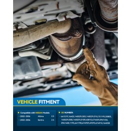 PHILTOP Catalytic Converter Kit Compatible with Nissan 2002-2006 Altima 2.5L, 2002-2006 Sentra 2.5L High Flow Catalytic Converter for 16403, 641519, 40810 (EPA Compliant)