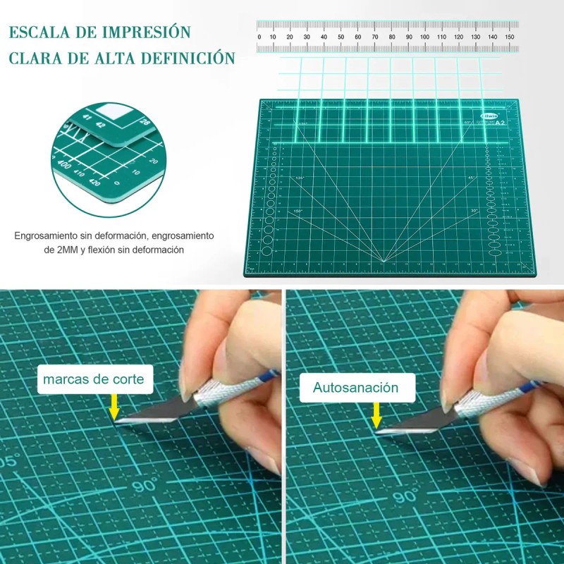 Hapemein Tapete de Corte Autocurativo A3 (30x45 cm) - Doble