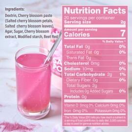 YAMASAN KYOTO UJI Sakura Cherry Blossom Powder, For Baking and Cooking, Easily Add a Cute Pink Color and Flavor, Allergen-Free, Non-GMO, Japanese Drinks, Spring Mix, Japanese Food, 1.4oz (40g)