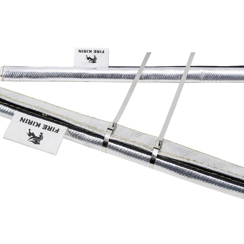 Fire Kirin Heat Shroud Sleeve, Aluminized Sleeving, Silver Hose Wire