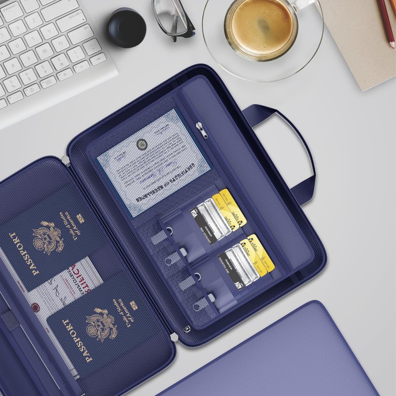 Fireproof File Organizer with Lock, Hard-Shell Case Fireproof Document Box