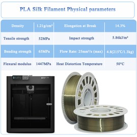 CHING LEUNG Bronze Filament, Pla 3D Printer Filament, Pla Filament 1.75mm, Pla Filament, Metallic Filament, Dimensional Accuracy +/- 0.03 Mm, 1 Kg Spool(2.2lbs)