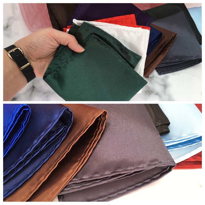 Pocket Square - Set of 10 10 Colors Men's Handkerchiefs