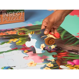 Floor Puzzles – 48 Piece Giant Floor Puzzle, Bugs and Insects Jumbo Preschool Jigsaw Puzzles, Toy Puzzles for Kids Ages 3-5, 1.9 x 2.9 Feet