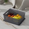 Taysisiter 13 Quart Plastic Storage Baskets with Lid, Weave Organizing
