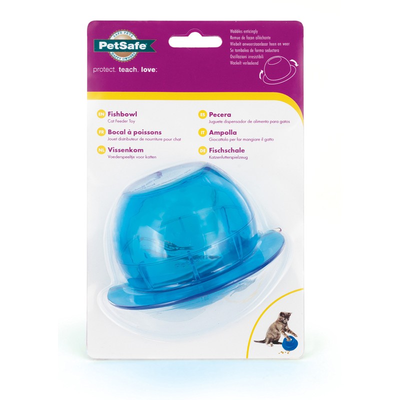 PetSafe Funkitty Fishbowl Treat Toy, Interactive Food Dispenser, Activity Snack
