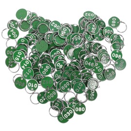 TEHAUX Metal Pendants 100 Pieces List of Hand Signals Key Markings Numbered Signs Made of Aluminium Key Ring with Rings Locker Metal