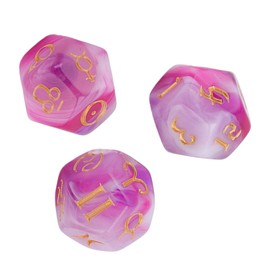 Shanrya Dados poliédricos, Juego de Dados Fácil de Leer Brillo Gran Equilibrio 3PCS para adivinación