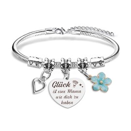 Prrivnix Mother's Day Gifts For Mum Bracelets Mum Mother's Day Gift Mum Best Mum Gift Mother Daughter Gift Mother Gifts, Stainless Steel