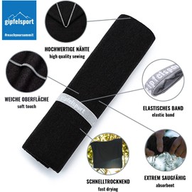 Microfibre Towel Set - for Sauna, Fitness, Sports, Beach Towel, Sports Towel, Anthracite Brush Set 1: L (140 x 70 cm) & S (80 x 40 cm)