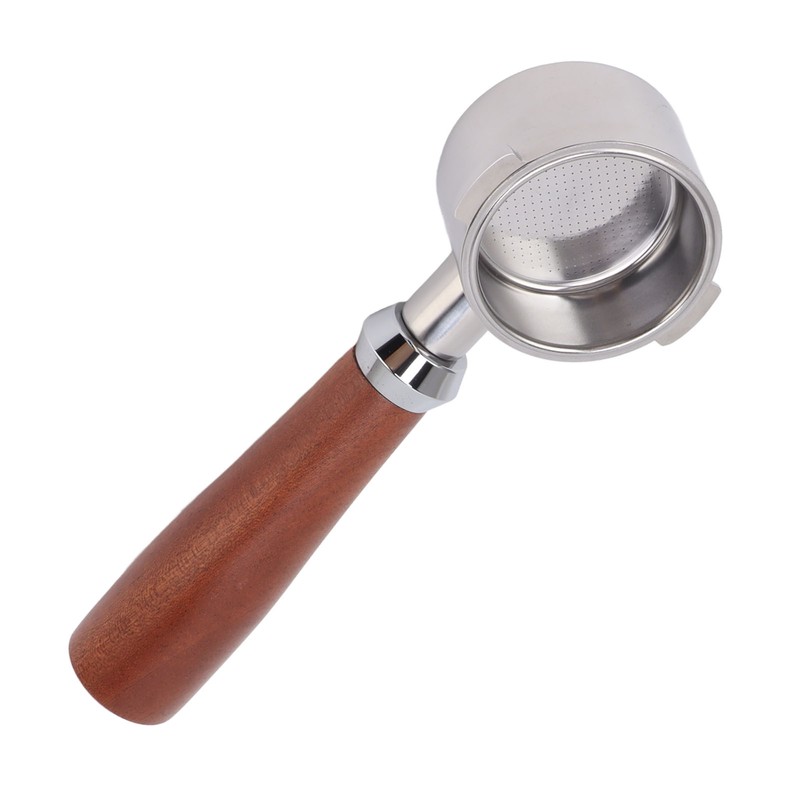 51mm Bottomless Portafilter 2 Ears Stainless Steel Basket and Redwood