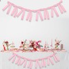 BOXOB Pink Bow Banner, 6.56FT Polyester Bow Garland Decorations Stylish