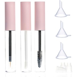 ICEYLI Tubo de máscara vacía de 10 ml, tubo delineador de ojos y tubos de brillo de labios, insertos de goma y embudos para aceite de ricino, kit ideal para cosméticos de bricolaje