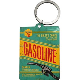 Nostalgic-Art-S Corner Biker'Gasoline Keyring 4.5 x 6 CM
