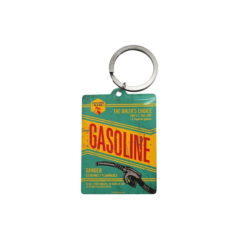 Nostalgic-Art-S Corner Biker'Gasoline Keyring 4.5 x 6 CM
