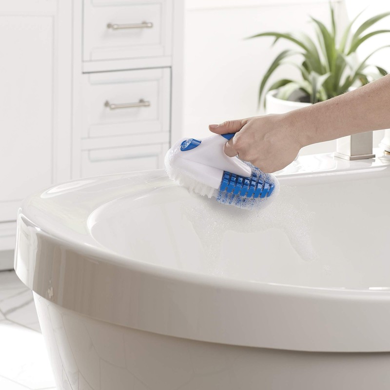 Clorox Multipurpose Flex Scrub Handheld Cleaning Brush with Removable Handle,