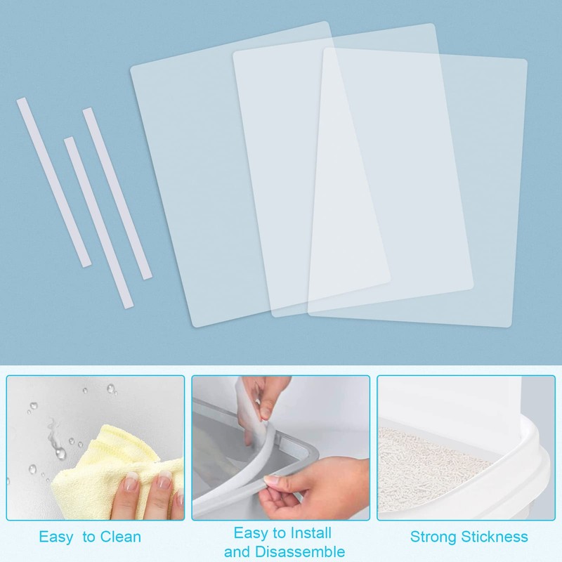 6 Pcs Cat Litter Box Splash Guard Pee Shields -
