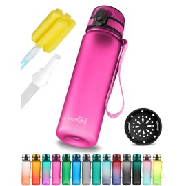 My Vesperbox Minny children's leak-proof drinking bottle with straw or strainer, 350 ml, 500 ml, lightweight Tritan bottle, BPA free, ideal for nursery, school, bicycle