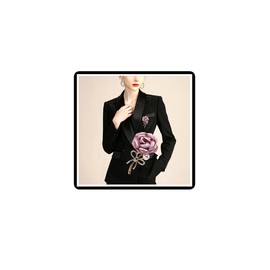 Crystal Rose Pearl Brooch Bow Corsage Collar Chest Pin Vintage Bow Rhinestone Faux Pearl Badge for Coat Suit Skirt Rivets Accessories for Women and Girls, Rhinestone Faux Pearl, Faux Pearl