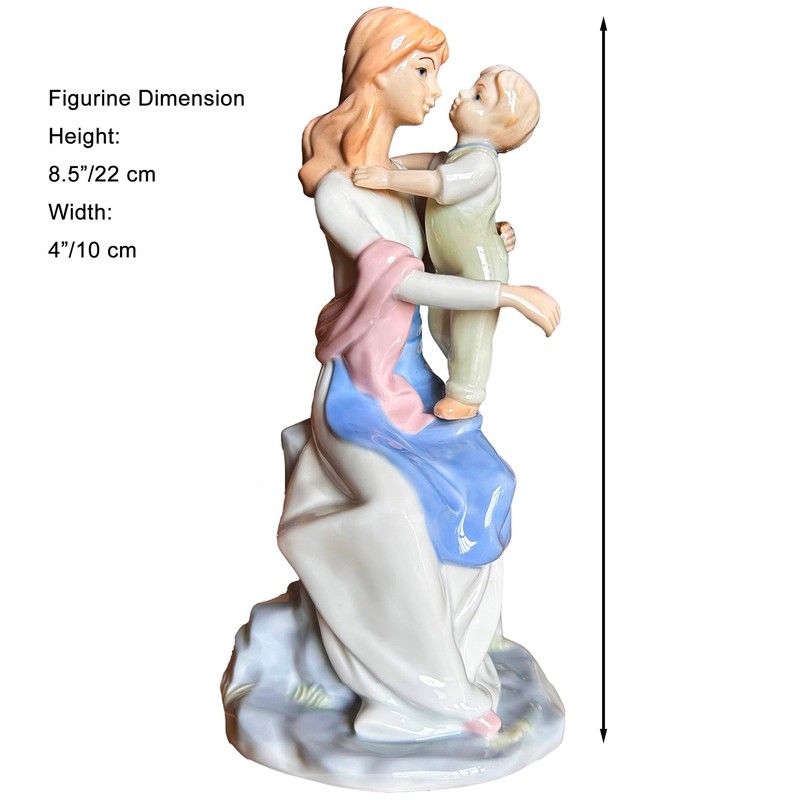 MTME Porcelain Figurines, New Mother and Sleeping Baby, Wedding Gift,
