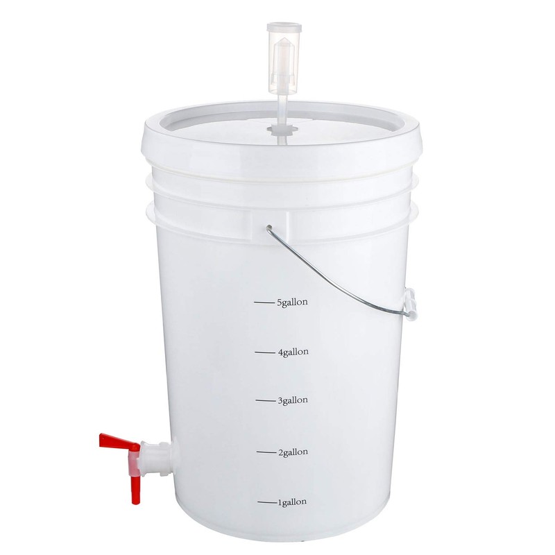 U.S. Solid 2-Pack Plastic Fermenter - 6.5 Gallon Food-Grade Fermenting