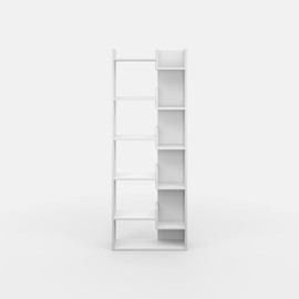Ada Home Decor Bonaparte Modern White Bookcase 64.17'' H x 23.82'' W x 8.66'' D / Shelving Unit / Bookshelf