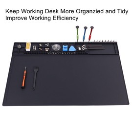 Premium Heat Resistant 932°F 22"x 14.2" Magnetic Silicone Soldering Mat Electronics Work Mat for Computer Cell Phone Laptop Repair,BGA Soldering Gun Iron Workbench Protection