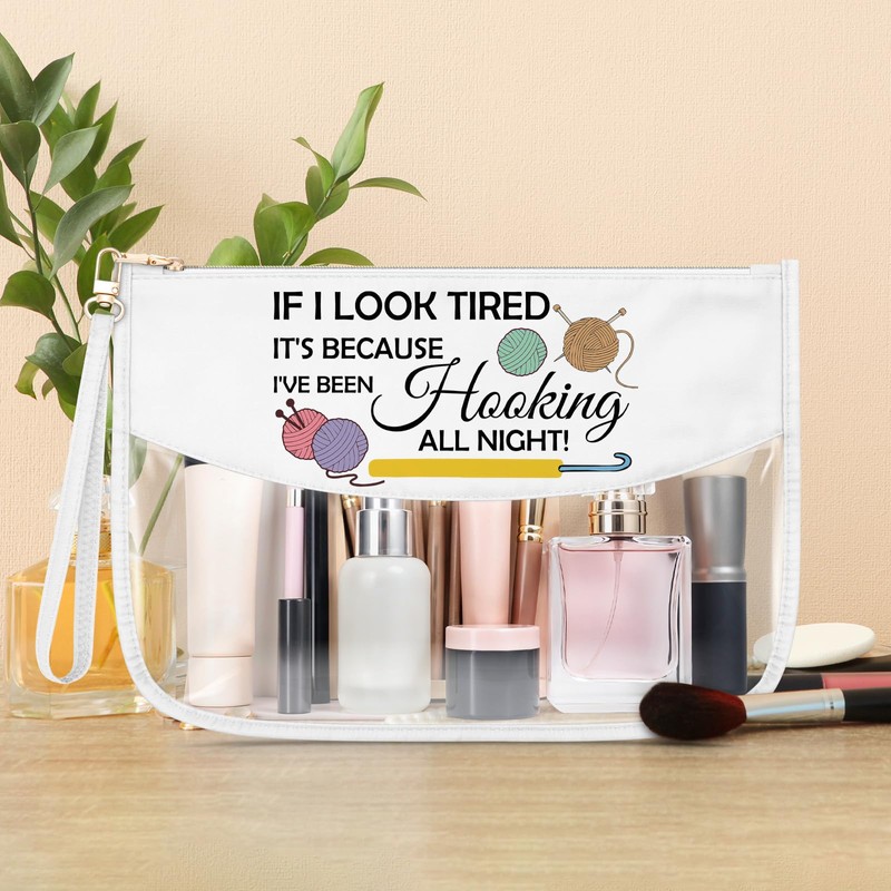 Gfhzdmf Crochet Gifts for Crochet Lovers Makeup Bag Knitting Gifts