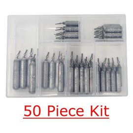 Reaction Tackle- Lead Drop Shot Weights - dropshot sinkers, 50 Piece Kit