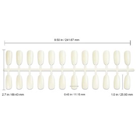 Beauticom® 10 Piece Natural Color Flat Practice Nail Art Designs and Swatch Tips Display Board Palette for Polish UV Gel