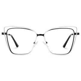 Zeelool Readers Metal Blue Light Blocking Reading Glasses for Women with Standard Anti-Reflective Coating ZJGM139501-02 (White, 1.75)